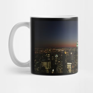 Sunset over panoramic NYC Manhattan Mug